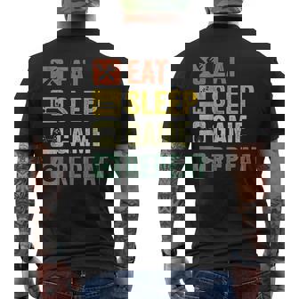 Eat Sleep Game Repeat Video Games Gamer Men's T-shirt Back Print - Thegiftio UK