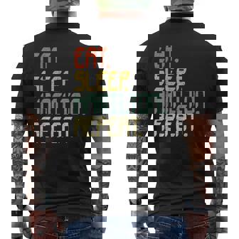 Eat Sleep Hamilton Repeat Hamilton Idea Men's T-shirt Back Print - Monsterry