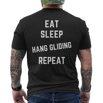 Eat Sleep Hang Gliding Repeat Men's T-shirt Back Print - Monsterry CA