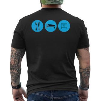 Eat Sleep Reef Aquarium Saltwater Aquarium Enthusiast Men's T-shirt Back Print - Monsterry UK