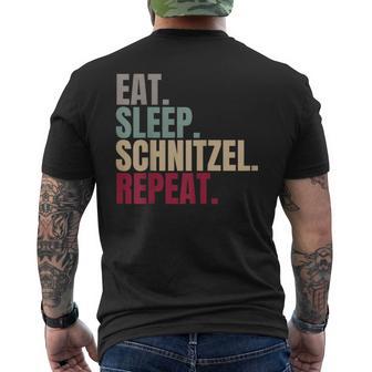 Eat Sleep Schnitzel Repeat T-Shirt mit Rückendruck - Geschenkecke