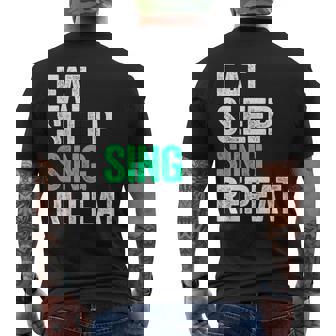 Eat Sleep Sing Repeat Singer Men's T-shirt Back Print - Thegiftio