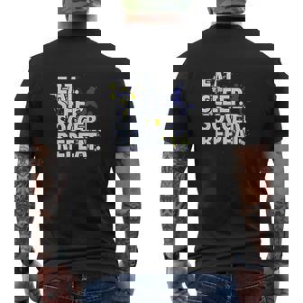 Eat Sleep Soccer Repeat Mens Back Print T-shirt - Thegiftio
