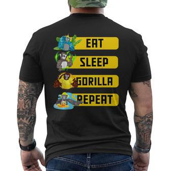 Eat Sleep Tag Repeat Gorilla Vr Gamer Gorilla Monke Tag Men's T-shirt Back Print - Seseable