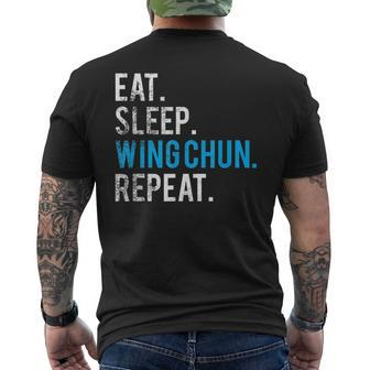 Eat Sleep Wing Chun Repeat Kung Fu Men's T-shirt Back Print - Monsterry UK