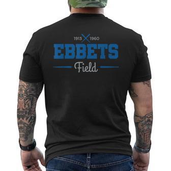 Ebbets Field Retro Brooklyn Baseball Men's T-shirt Back Print - Monsterry CA