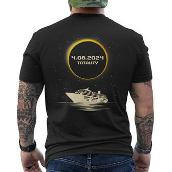 Eclipse 2024 Cruise Ship Total Solar Eclipse Totality Family Men's T-shirt Back Print - Seseable