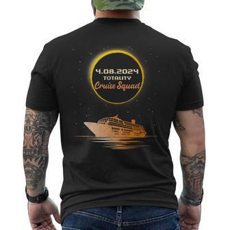 Eclipse 2024 Cruise Squad Total Solar Eclipse Totality Men's T-shirt Back Print - Seseable