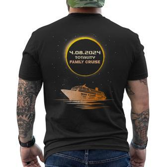 Eclipse 2024 Family Cruise Ship Totality Total Solar Eclipse Men's T-shirt Back Print - Seseable