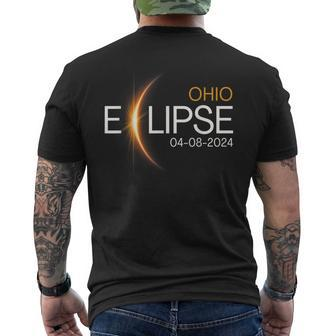Eclipse 2024 Ohio Totality Eclipse Ohio Solar 2024 Men's T-shirt Back Print - Monsterry CA