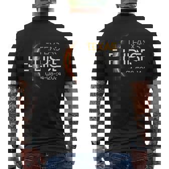 Eclipse 2024 Texas Totality Eclipse Texas Solar 2024 Men's T-shirt Back Print | Mazezy