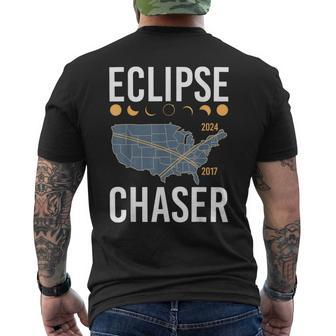 Eclipse Chaser Solar Eclipse 2024 Twice In A Lifetime Men's T-shirt Back Print - Seseable