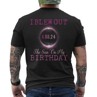 Eclipse Season 2024 Birth I Blew Out The Sun On My Birthday Men's T-shirt Back Print | Mazezy