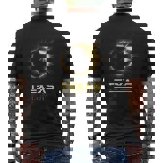 Éclipse Solaire 2024 États-Unis État Texas Éclipse Solaire T-shirt imprimé au dos - Cadeauxyz