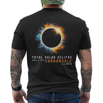 Eclipse Solar Total April 8 2024 Carbondale Illinois Eclipse Men's T-shirt Back Print - Seseable
