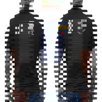 Ecuador Ecuatoriano Futbol Soccer Jersey V2 Mens Back Print T-shirt - Thegiftio