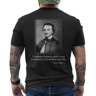 Edgar Allan Poe Famous Quote Edgar Allan Poe Men's T-shirt Back Print - Monsterry