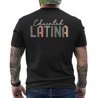 Educated Latina Proud Graduate Latinas Pride Graduation Men's T-shirt Back Print - Monsterry