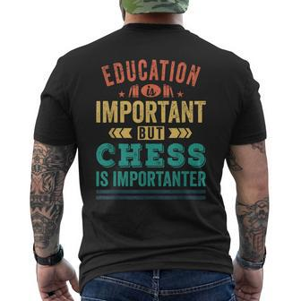 Education Chess Important Chess Player Quote Men's T-shirt Back Print - Monsterry DE