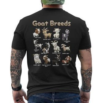 Educational Goat Goat Breeds Farm Animals Of The World Men's T-shirt Back Print - Monsterry DE