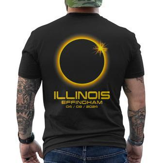 Effingham Illinois Il Total Solar Eclipse 2024 Men's T-shirt Back Print | Mazezy