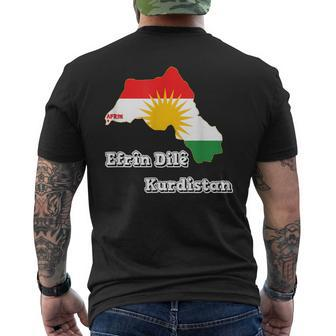 Efrin Dile Kurdistane T-Shirt mit Rückendruck - Seseable