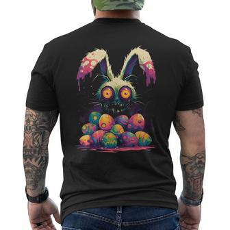 Egg Hunt Creepy Cute Goth Alt Aesthetic Men's T-shirt Back Print - Seseable