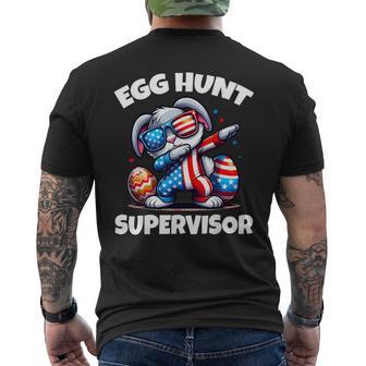 Egg Hunt Supervisor Boys Toddler Easter 2024 Family Matching Men's T-shirt Back Print - Monsterry