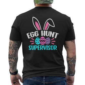 Egg Hunt Supervisor Happy Easter Day Egg Hunt Squad Men's T-shirt Back Print - Monsterry