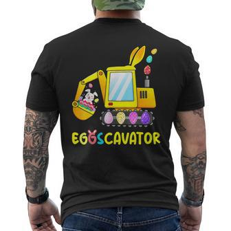 Eggscavator Easter Egg Hunt Construction Trucks Toddler Boys Men's T-shirt Back Print - Seseable