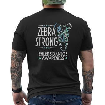 Ehlers Danlos Syndrome Zebra Strong Eds Awareness Idea Mens Back Print T-shirt - Thegiftio UK