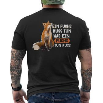 Ein Fuchs Muss Tun Was Ein Fuchs Tun Muss Painted Fox T-Shirt mit Rückendruck - Seseable
