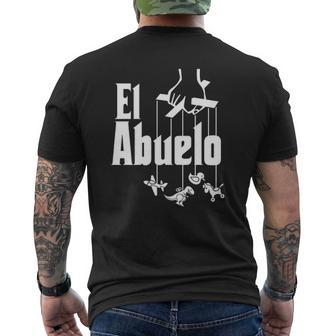 El Abuelo Spanish Hispanic Grandfather Mens Back Print T-shirt | Mazezy