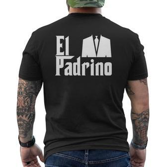 El Padrino Godfather Compadre Godparent Mens Back Print T-shirt | Mazezy