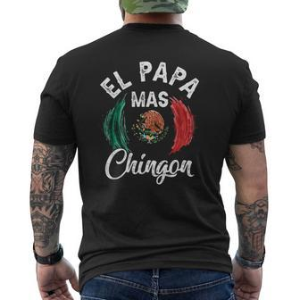 El Papa Mas Chingon Best Mexican Flag Dad Father's Day Mens Back Print T-shirt | Mazezy CA