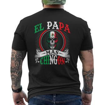 El Papa Mas Chingon Mexican Dad Husband Regalo Flag Mens Back Print T-shirt | Mazezy AU