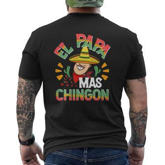El Papa Mas Chingon Mexican Dad Regalo Mens Back Print T-shirt | Mazezy DE