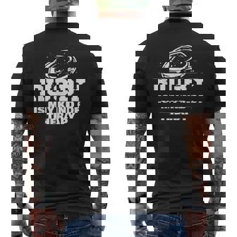 El Rugby Es Mi Terapia Camiseta Hombre Estampado Espalda - Regaloses