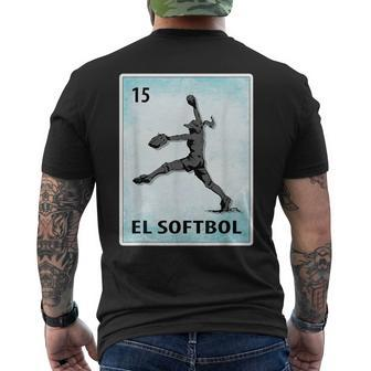 El Softbol Mexican Softball Cards Men's T-shirt Back Print - Monsterry