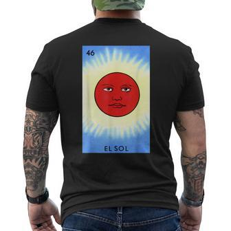 El Sol Card Mexican Lottery Card Men's T-shirt Back Print - Seseable
