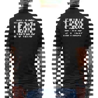 El Techno Es Mi Terapia Music Rave Festival Camiseta Hombre Estampado Espalda - Regaloses
