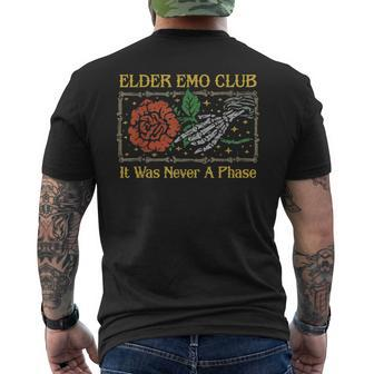 Elder Emo Club It Was Never A Phase Men's T-shirt Back Print - Monsterry
