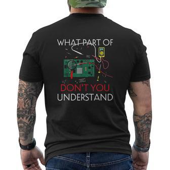 Electrical Engineer Electrical Engineering Mens Back Print T-shirt - Thegiftio UK