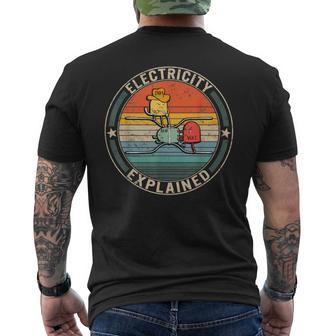 Electricity Explained Cute Ohm Volt Amp Electrical Engineer Men's T-shirt Back Print - Monsterry