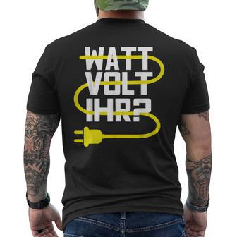 Electronic Electrician Watt Volt Her T-Shirt mit Rückendruck - Seseable