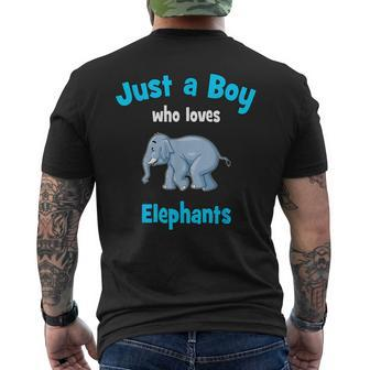 Elephant For Boys Children's Elephant Men's T-shirt Back Print - Monsterry