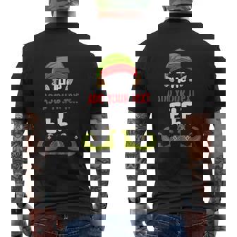 The Elf Matching Family Group Christmas Party Pajama Mens Back Print T-shirt | Seseable CA