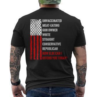 How Else Can I Offend You Today Saying Quote Usa Flag Men's T-shirt Back Print - Monsterry UK