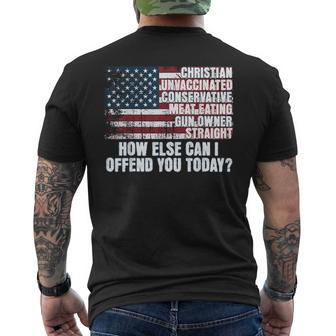 How Else Can I Offend You Today Unvaccinated Conservative Men's T-shirt Back Print - Monsterry
