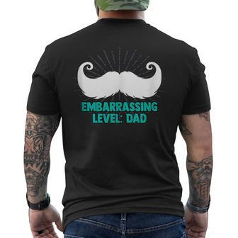 Embarrassing Level Dad Old Man Husband Daddy Men's T-shirt Back Print - Monsterry DE